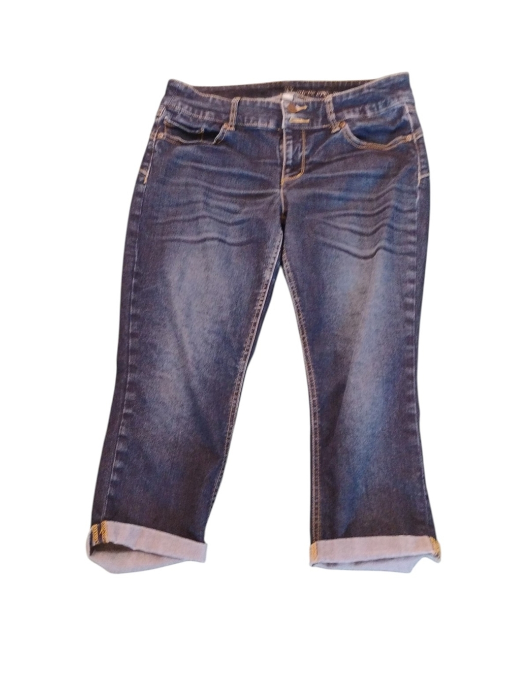 NY & Classic Women's Dark Blue Cropped Jeans Capri SZ 10